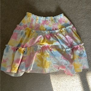 Multicolor Ruffle Skirt